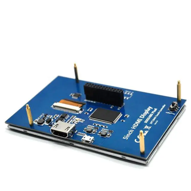 Alt view image 7 of 7 - Padarsey 5 inch Touch Screen 800x480 TFT LCD Display HDMI Interface Supports Raspberry Pi 4 Black, Banana Pi Windows 10 8 7