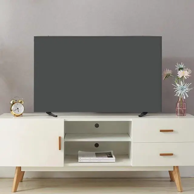 Alt view image 4 of 6 - TV Cover TV Display Protector for LCD LED Dust Cover for Desktop TV Hanging TV Dust-Proof Colorful TV Screen Protectors (Gray, 55-65inch)