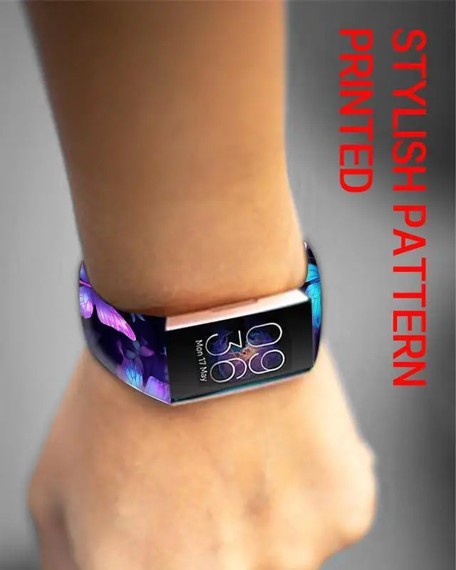 Alt view image 5 of 6 - Sport Bands Compatible with Charge 6 /Charge 5 for Women Men,Soft Waterproof Replacement Straps Wristbands for Charge Advanced Fitness Tracker