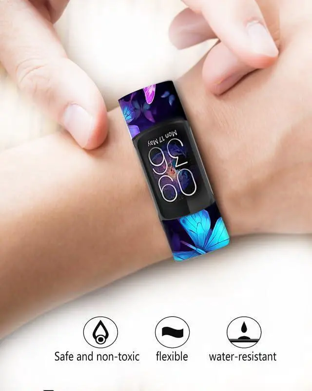 Alt view image 4 of 6 - Sport Bands Compatible with Charge 6 /Charge 5 for Women Men,Soft Waterproof Replacement Straps Wristbands for Charge Advanced Fitness Tracker