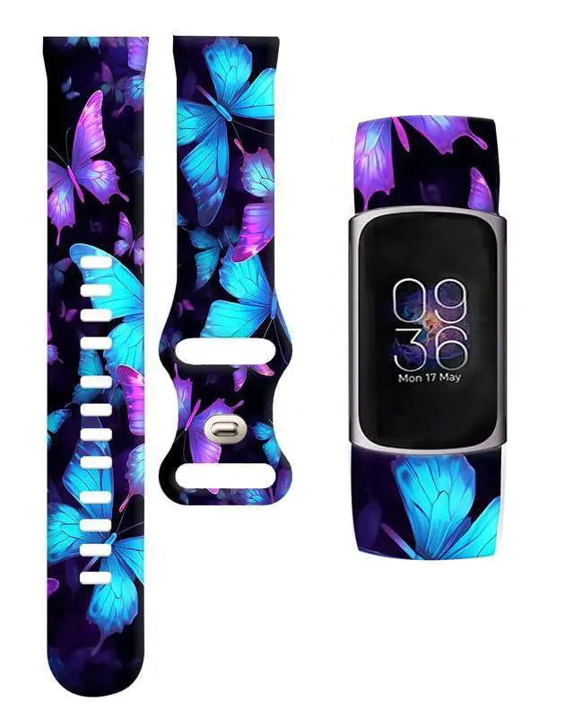 Alt view image 6 of 6 - Sport Bands Compatible with Charge 6 /Charge 5 for Women Men,Soft Waterproof Replacement Straps Wristbands for Charge Advanced Fitness Tracker