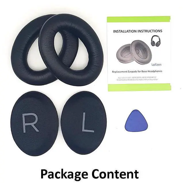 Alt view image 6 of 7 - Lambskin QC45 Earpads Cushions Replacement Ear Pads for Bose QC 45 QuietComfort Sheepskin Leather Handpicked-Quality (QC45 Black)