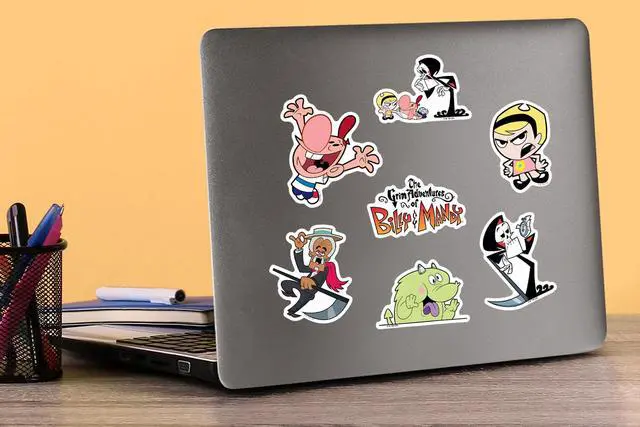 Alt view image 5 of 6 - The Grim Adventures of Billy and Mandy 200 Vinyl Stickers Waterproof Decals