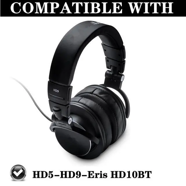 Alt view image 2 of 6 - Cooling Gel Earpads for PreSonus HD5/HD9/Eris HD10BT Headphones | Replacement Cushions with Mesh Fabric High Density Noise Cancelling Foam, Added Thickness-Black