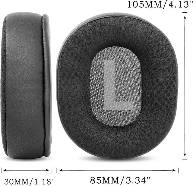 Alt view image 4 of 6 - Cooling Gel Earpads for PreSonus HD5/HD9/Eris HD10BT Headphones | Replacement Cushions with Mesh Fabric High Density Noise Cancelling Foam, Added Thickness-Black