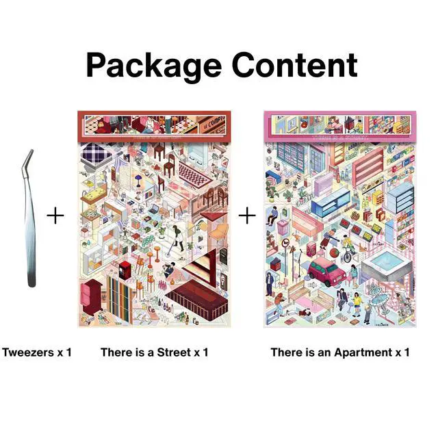 Alt view image 4 of 6 - 2 Sets of Large Size DIY Scene Sticker Sets for Adults, Make Your Own Mini House Landscape Sticker Art, Stress Relief Relaxation Activity - Community Life
