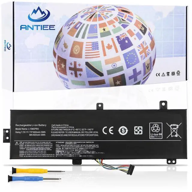 Main image of L15M2PB5 L15L2PB5 Laptop Battery Replacement for Lenovo IdeaPad 510-15ISK | 510-15IKB 310-15IKB 310-15ISK 310-15ABR 310-15IAP L15M2PB3 L15L2PB4 L15S2TB0 L15C2PB3 L15C2PB5 L15C2PB7 39Wh 5055mAh