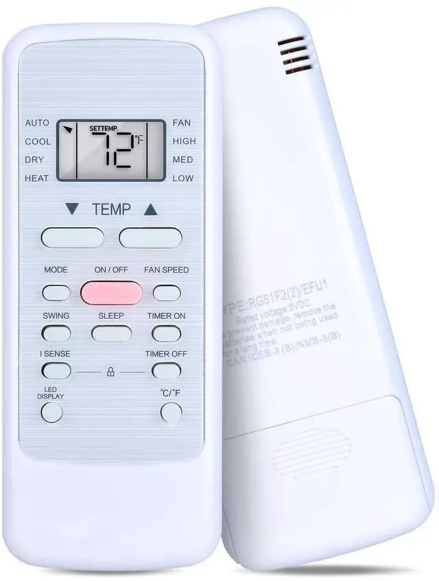 Main image of Replacement RG51F2(2)/EFU1 Remote Control for Midea MAP05S1AWT-A MAP07S1AWT-A Portable Air Conditioner Fan, for Whynter ARC-1230WN, for PerfectAire, for Ocean Breeze