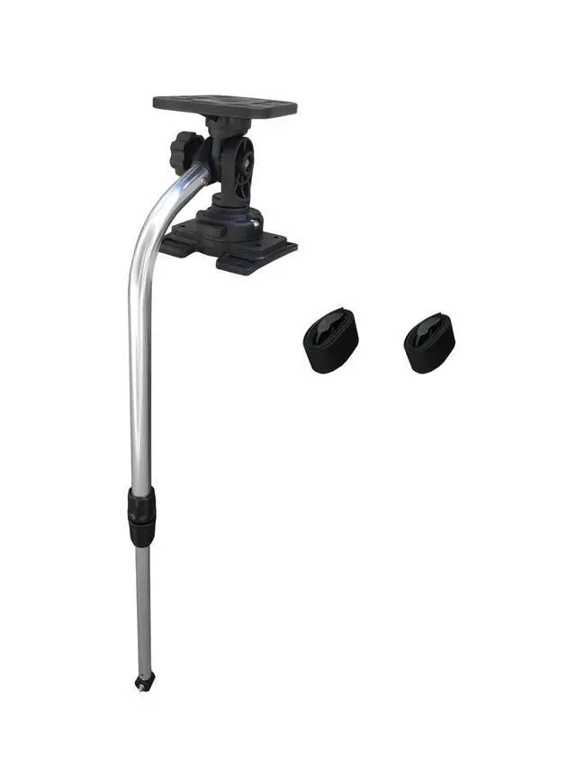 Alt view image 2 of 5 - Float Tube Mount for Fish Finders, Universal Transducer Bracket, 47 inch Strap, Quick Removal, Adjustable Rotation, Black, BC-MT315TRKP107