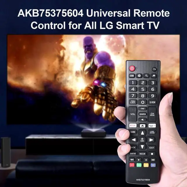 Alt view image 2 of 7 - Universal Remote Control for LG Smart TV All LG Models LCD LED 3D HDTV TV AKB75375604 AKB75095307
