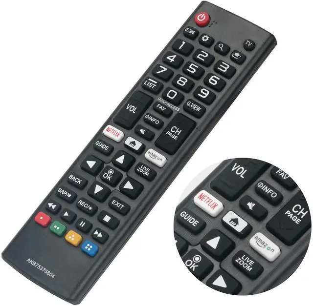 Alt view image 3 of 7 - Universal Remote Control for LG Smart TV All LG Models LCD LED 3D HDTV TV AKB75375604 AKB75095307