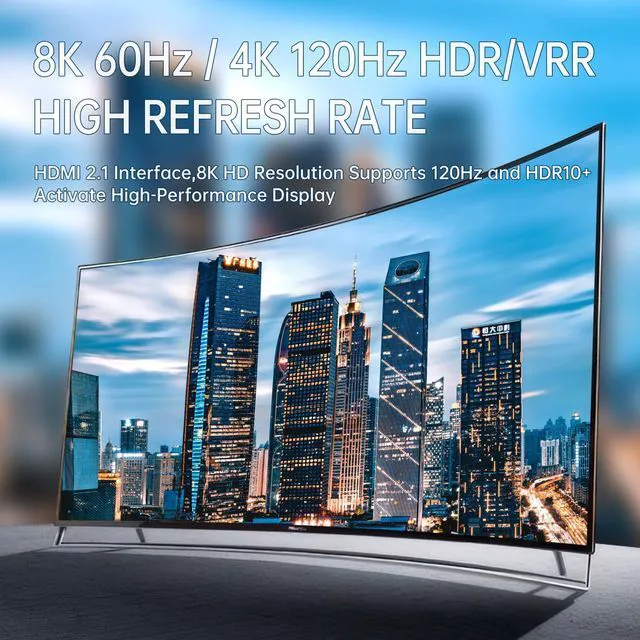 Alt view image 6 of 7 - 8K HDMI Splitter 1 in 4 Out 4K@120hz, 8K@60Hz HDMI 2.1 Splitter 1x4, Downscaler EDID, Hue Light Sync, Compatible with Blu-ray Player PS5 PS4 Pro Xbox Series X and More