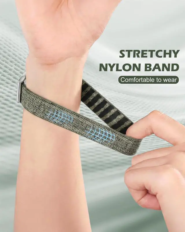 Alt view image 4 of 7 - Nylon Sport Band Compatible with Whoop 5.0 Bicep Bands One, Peak and Life, Breathable Nylon Adjustable Waterproof Replacement Wristbands Straps for Whoop Band 5.0Not Compatible with Gen 4