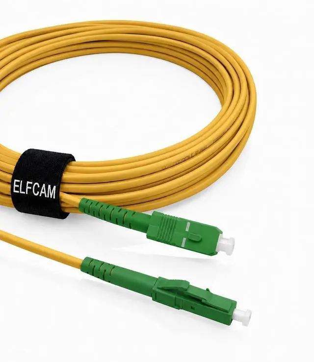 Main image of ® - 25m/82ft Fiber Optic Cable SCA to LCA Singlemode Simplex, 9/125m LSZH Optical Patchcord Yellow 25 Meter