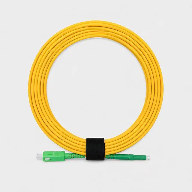 Alt view image 7 of 7 - ® - 25m/82ft Fiber Optic Cable SCA to LCA Singlemode Simplex, 9/125m LSZH Optical Patchcord Yellow 25 Meter