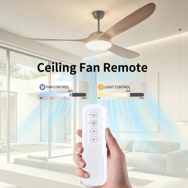 Alt view image 3 of 6 - Remote Control 99813 ONLY for Hunter Ceiling Fan 99814 99106 Fan Receivers | with Wall Mount, 3-Speed Control, Light Dimming, without Receiver