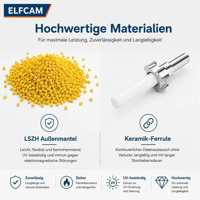 Alt view image 6 of 7 - ® - 25m/82ft Fiber Optic Cable SCA to LCA Singlemode Simplex, 9/125m LSZH Optical Patchcord Yellow 25 Meter