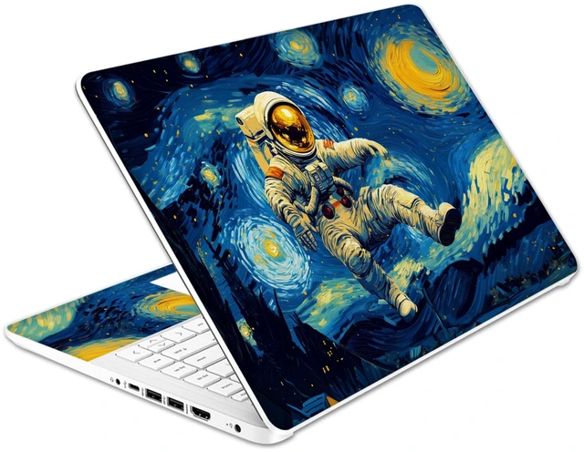 Main image of Laptop Skin Decal HP 14" - Astronaut Art, Laptop Cover Sticker, No Cutting Required, No Bubble, Waterproof, Scratch Resistant - Including Wide Screen and Wrist Pad