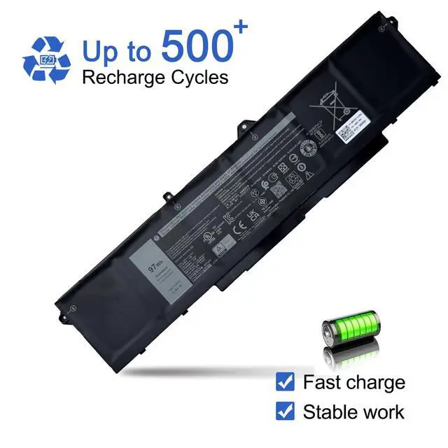 Alt view image 5 of 7 - 9JRV0 97Wh Battery Replacement for Dell Precision 3581 3571 3561 Alienware m18 R1/Alienware m17 R5 AMD Latitude 5531 5521 Series Laptop 0R05P0 05RGW 0P3TJ 53XP7 8071mAh 11.4V