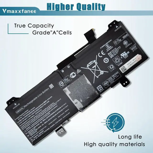 Alt view image 3 of 6 - HP GB02XL GBO2XL Laptop Battery Replacement for HP Chromebook 14-DB0051CL X360 11 G2 EE Chromebook 11A G5 G6 G8 EE Series HSTNN-DB7X HSTNN-UB7M L42550-541 L42550-271 L42583-005 917725-855 GM02XL