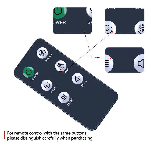 Alt view image 3 of 5 - New Replacement Remote Control for Holmes 16" 18" Digital Stand Fan | 32510140, 32510150, for 42" 45" SmartConnect WI-FI Digital Tower Fan 32510353, 32510341