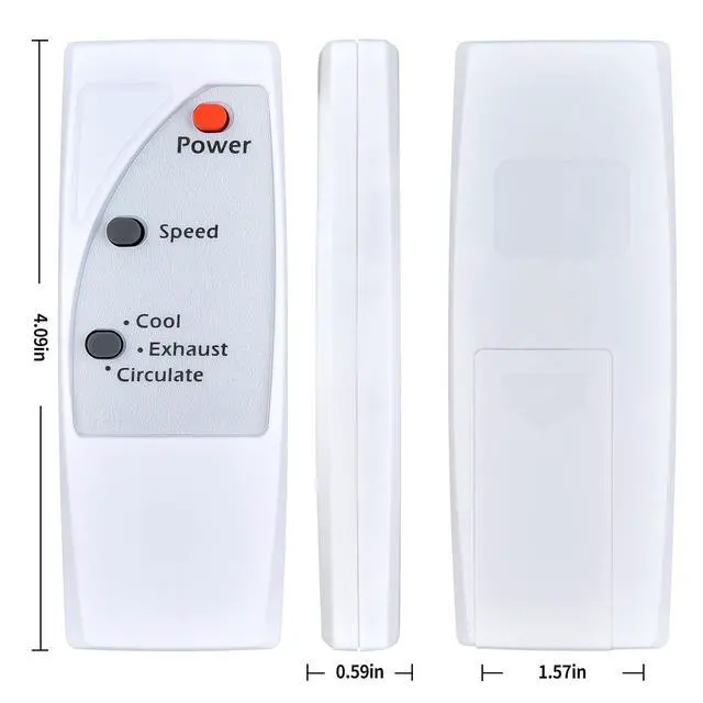 Alt view image 2 of 3 - New Replacement Remote Control for shinic and Comfort Zone Window Fan | for models BP2-9A BP2-9A-WH CZ310R