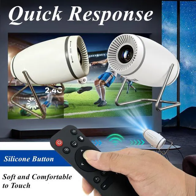 Alt view image 4 of 7 - Replacement Remote Control for FEARWIKY P2 Portable Mini Movie Projector