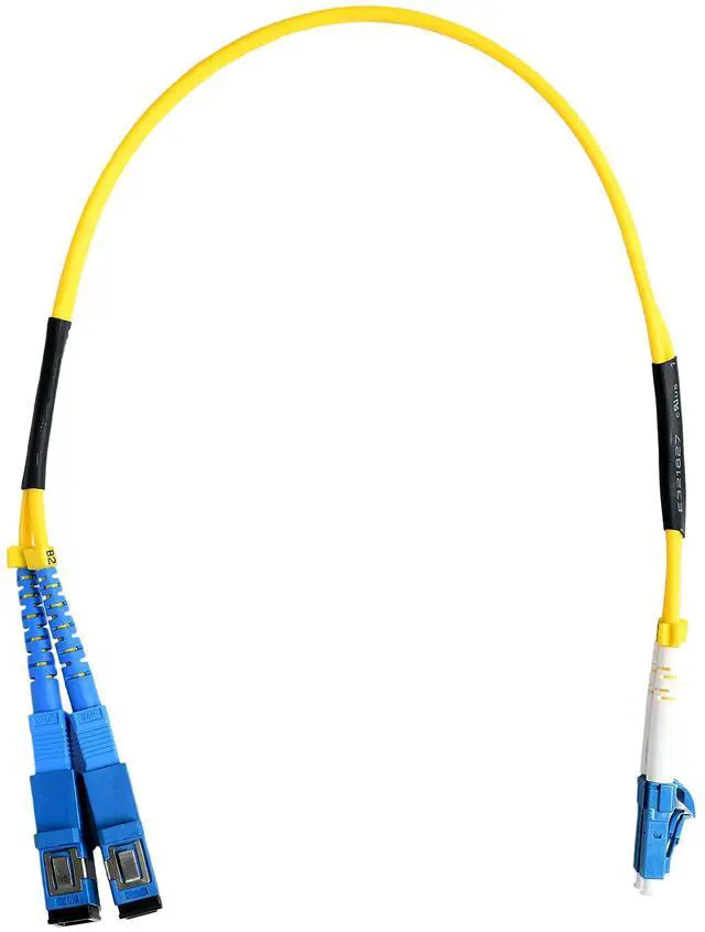 Main image of 1FT LC to SC Fiber Optic Adapter Cable Singlemode 9/125um Duplex, LC Male to SC Female Fiber Adapter Cable 0.3 Meter (1FT)