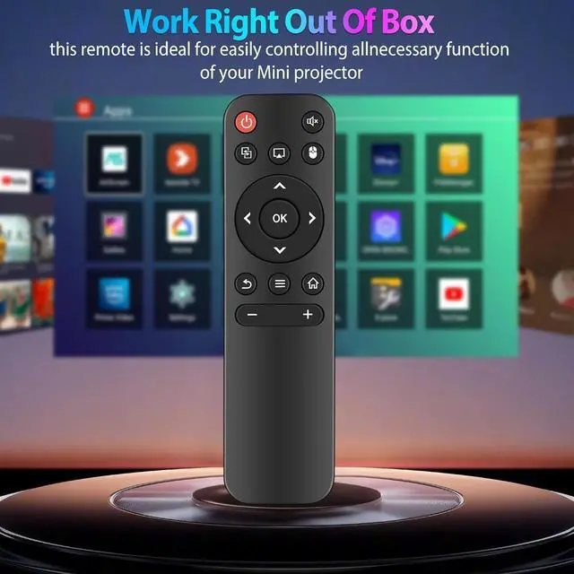 Alt view image 2 of 7 - Replacement Remote Control for FEARWIKY P2 Portable Mini Movie Projector