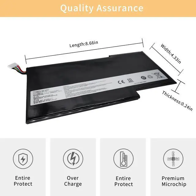 Alt view image 4 of 7 - BTY-M6J Laptop Battery Replacement for MSI GS63VR 6RF-016CN 6RF-095CN GS73VR 6RF-001US BP-16K1-31 9N793J200 Stealth Pro GS63VR GS73VR