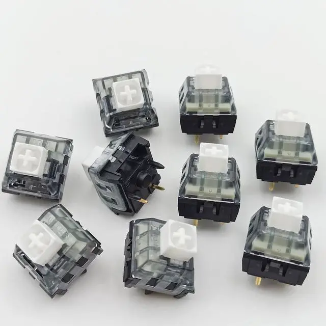 Alt view image 4 of 5 - Kailh Box White V2 Switches for MX Mechanical Gaming Keyboard,5-Pin 45gf Clicky/Pre-Lubed/Dust&Waterproof Switches(White,90pcs)