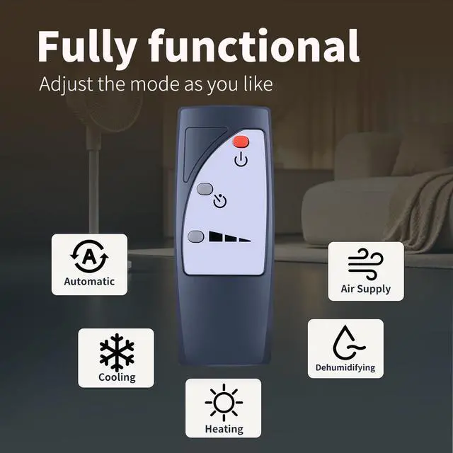 Alt view image 6 of 7 - Remote Control for Black+Decker 18-Inch Stand Fan BFSR18W BFSR18B