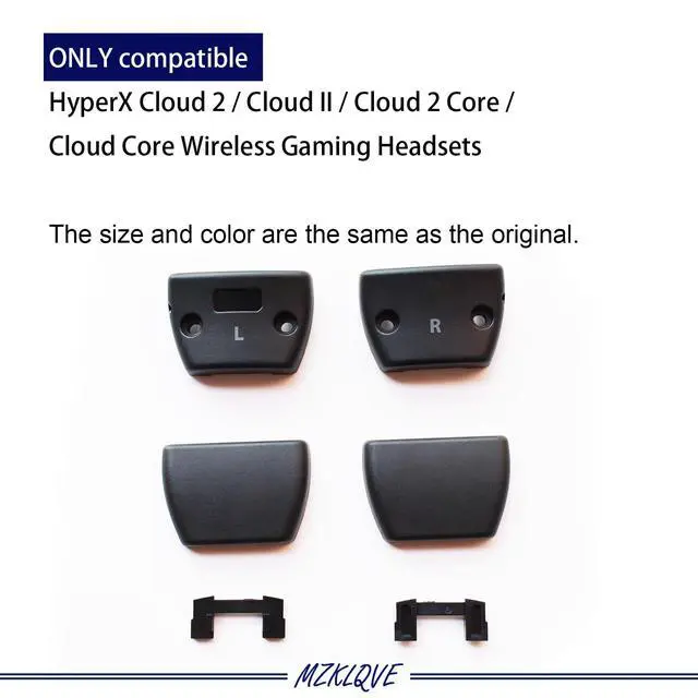Alt view image 3 of 5 - Cloud II Hinge Clamps - Replacement Hinge Side Buckles Parts for HyperX Cloud 2, Cloud Core, Cloud II Core Wireless Headsets (Left + Right)