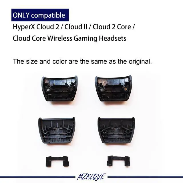 Alt view image 4 of 5 - Cloud II Hinge Clamps - Replacement Hinge Side Buckles Parts for HyperX Cloud 2, Cloud Core, Cloud II Core Wireless Headsets (Left + Right)