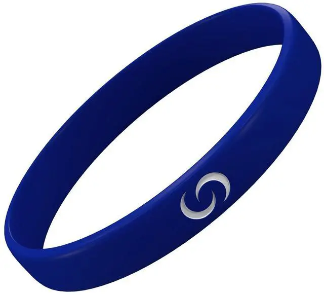Main image of Smart Silicone Digital Business Card Wristband with Tap to Share | Premium Quality, QR Code Profile, App-Free Smart Wristband for Networking, Blue