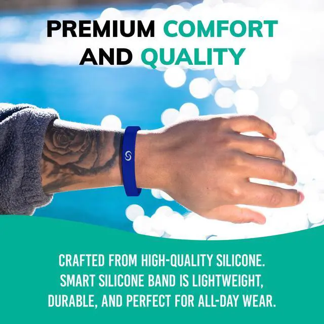 Alt view image 3 of 6 - Smart Silicone Digital Business Card Wristband with Tap to Share | Premium Quality, QR Code Profile, App-Free Smart Wristband for Networking, Blue