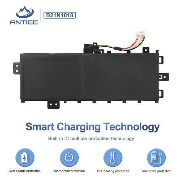 Alt view image 5 of 7 - B21N1818 C21N1818 Laptop Battery Replacement for Asus Vivobook 17 X712 X712FA A712 A712E A712EA D712DA D712UA F712 K712 M710 M712 P1701 S710 S712DA S712EA S712FA R710 R712 R754 Series 37Wh 4370mAh