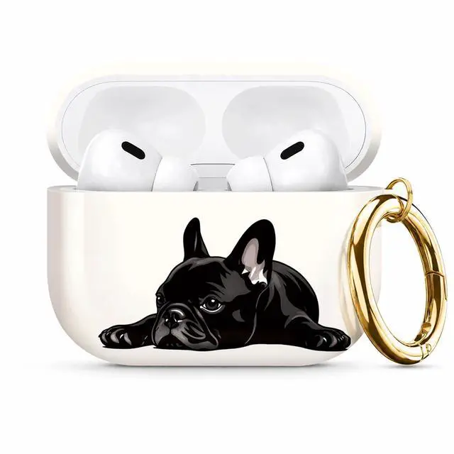 Main image of Compatible with Airpod Pro 3rd Gen Case 2025,Anti-Drop Cover with Keychain,Artistic Multi-Pattern Protective Shell for Daily Commute,Workout&Gifting(French Bulldog Lying Down Art)
