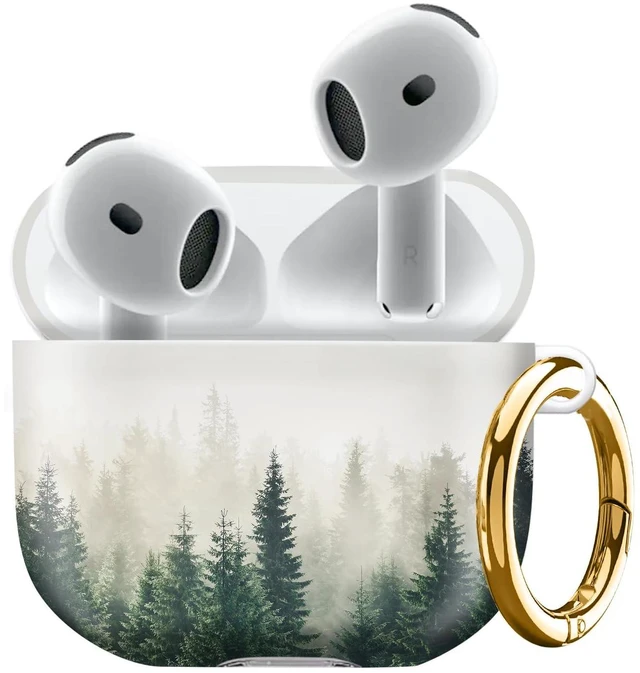 Main image of Compatiable with AirPod 4 Protective Case 2024, Soft Protective Case with Keychain for Women,Cute Shockproof Charging Case Cover for AirPod 4(Forest Tree)