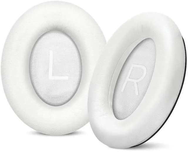 Main image of Replacement Ear Pads for Bose QuietComfort 45 35 ii (QC45 QC35) Headphones, Anti-Tear Earpads Cushions for QC SE SC & New Quiet Comfort (Deep Bass), Softer Foam & Leather (White)