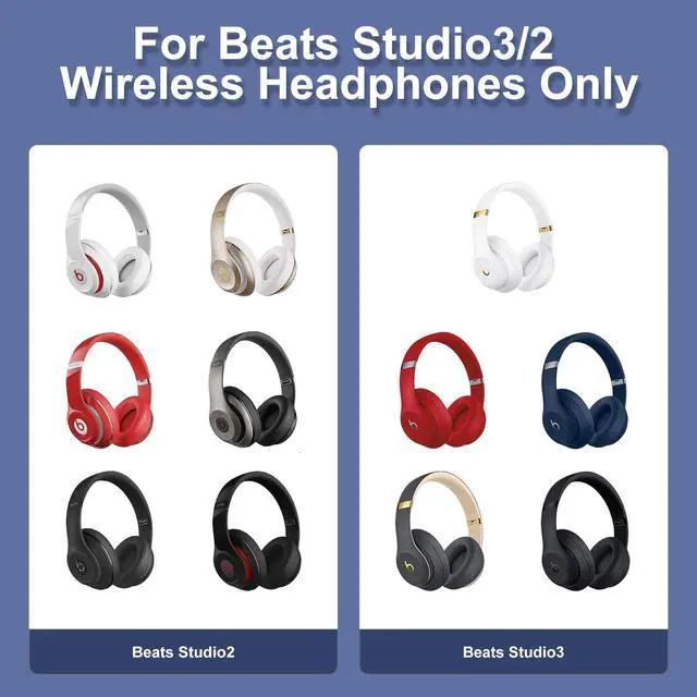 Alt view image 2 of 6 - Replacement Ear Pads for Beats Studio3, Studio 2, Blue | Ear Covers Earpads Cushions Compatible with Beats Studio3/2 Headphone