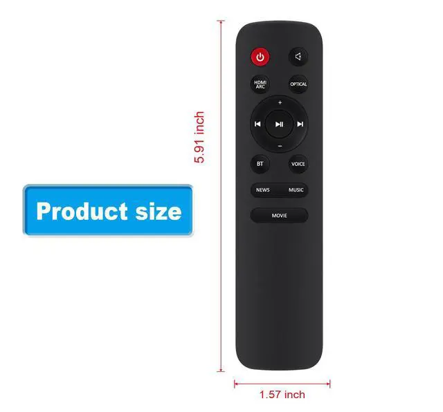 Alt view image 2 of 7 - Replacement Remote Control for JBL Cinema SB120, SB140, SB170 Sound Bar