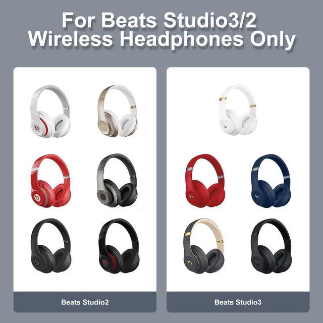 Alt view image 2 of 6 - Replacement Ear Pads for Beats Studio3, Studio 2, Grey | Ear Covers Earpads Cushions Compatible with Beats Studio3/2 Headphone