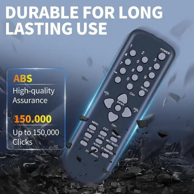 Alt view image 5 of 7 - 076E0RC011 Replacement Remote Control for SANSUI TV HDLCD1909 HDLCD185W HDLCD19WB HDLCD1909A HDLCD1909B