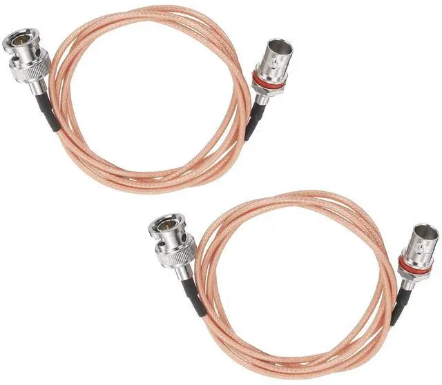 Main image of 3.28FT 3G-SDI Cable, BNC Male to Female HD-SDI Cable 75 Ohm RG179 Coaxial Video Jumper Video Camera Wire for Camera Surveillance CCTV Monitor Broadcast System, Orange, Pack of 2