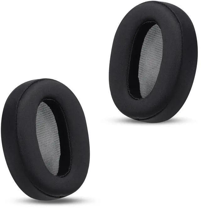 Main image of Replacement Ear Pads for Headphones - Compatible for Sony MDR-1AM2 | Premium Ice Silk Cloth Cushions with Soft Memory Foam for Comfort - Black