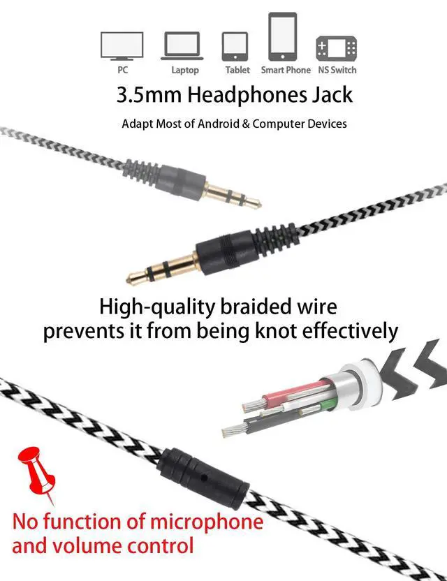 Alt view image 4 of 6 - Comfortable Kids On-Ear Headphones for School with Soft Sponge Cushions, Adjustable Earhooks, 3.5mm Jack, and Headphones for Kids with Case - Perfect for Tablets and Computers (Black-Silver)