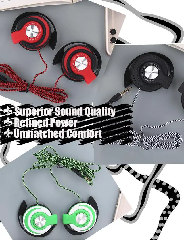 Alt view image 6 of 6 - Comfortable Kids On-Ear Headphones for School with Soft Sponge Cushions, Adjustable Earhooks, 3.5mm Jack, and Headphones for Kids with Case - Perfect for Tablets and Computers (Black-Silver)
