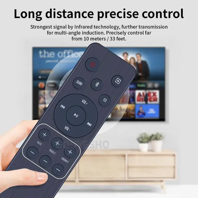 Alt view image 3 of 5 - New EN212FD1H Replacement Remote Control for Hisense 2.1 CH Soundbar A620 HS2100 AX3125H HS212F HS219, 3.1CH HS3100, for 5.1.2CH AX5125H, for 5.1 CH HS5100 Sound Bar System