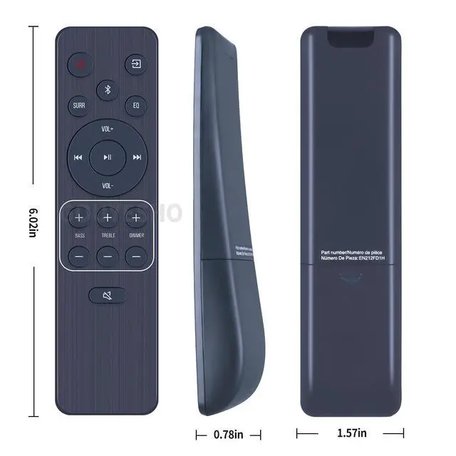 Alt view image 5 of 5 - New EN212FD1H Replacement Remote Control for Hisense 2.1 CH Soundbar A620 HS2100 AX3125H HS212F HS219, 3.1CH HS3100, for 5.1.2CH AX5125H, for 5.1 CH HS5100 Sound Bar System